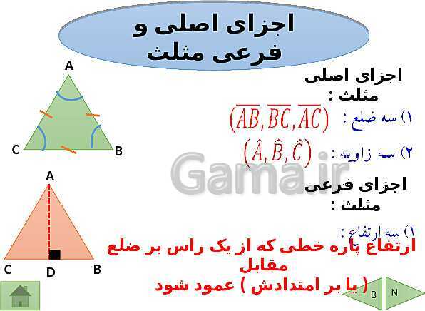 پاورپوینت درسنامه ریاضی هشتم | فصل 6: فیثاغورس و هم نهشتی مثلث ها- پیش نمایش