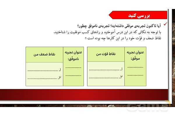 پاورپوینت ارائه هدیه ششم | درس 15: راز موفقیت - پیش نمایش