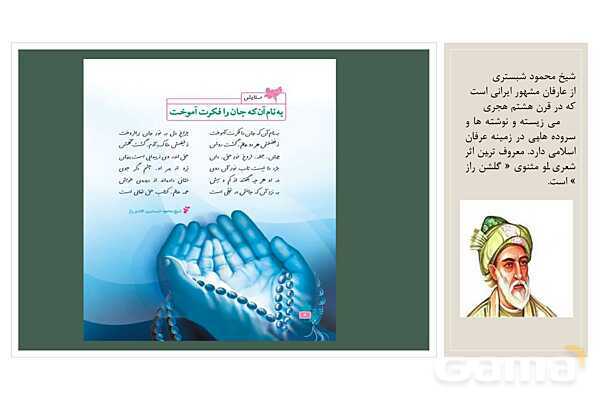 پاورپوینت آموزش درس ستایش: به نام آن که جان را فکرت آموخت | تجزیه و تحلیل کلمه به کلمه فارسی ششم- پیش نمایش