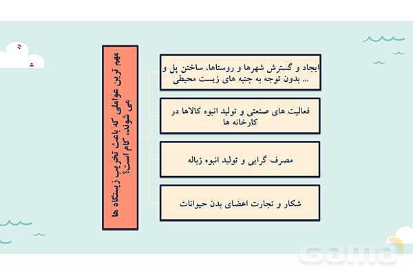 پاورپوینت آموزش درس 6 مطالعات اجتماعی نهم: زیست بوم ها در خطرند- پیش نمایش