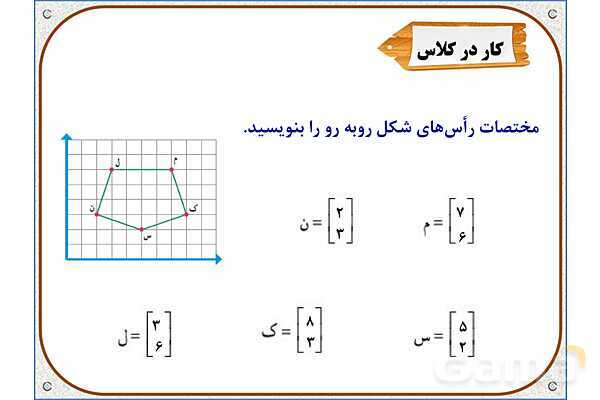 پاورپوینت ریاضی ششم دبستان | فصل 4: محورهای مختصات- پیش نمایش