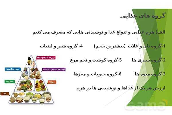 پاورپوینت درس 3 سلامت و بهداشت: برنامهی غذایی سالم- پیش نمایش