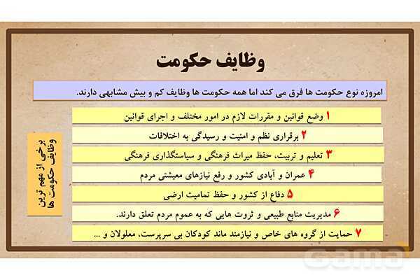پاورپوینت آموزش درس 21 مطالعات اجتماعی نهم: نهاد حکومت- پیش نمایش