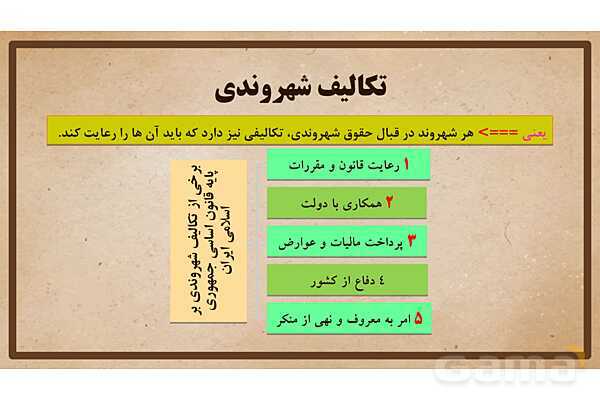 پاورپوینت آموزش درس 22 مطالعات اجتماعی نهم: حقوق و تکالیف شهروندی- پیش نمایش