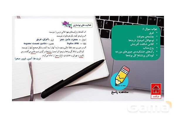 پاورپوینت کتاب محور درس 2 فارسی هفتم: چشمه معرفت- پیش نمایش