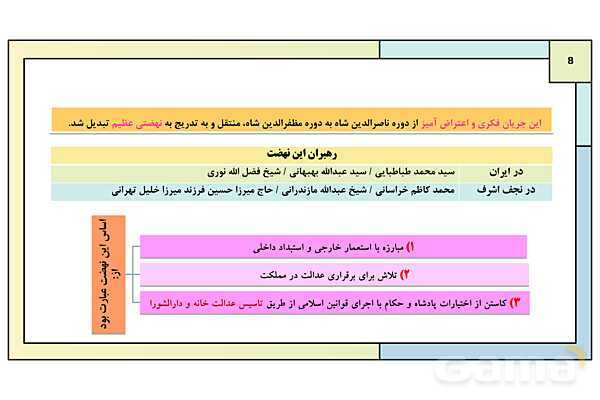 پاورپوینت درس 3: زمینه های نهضت مشروطه | کتاب درسی تاریخ معاصر ایران- پیش نمایش