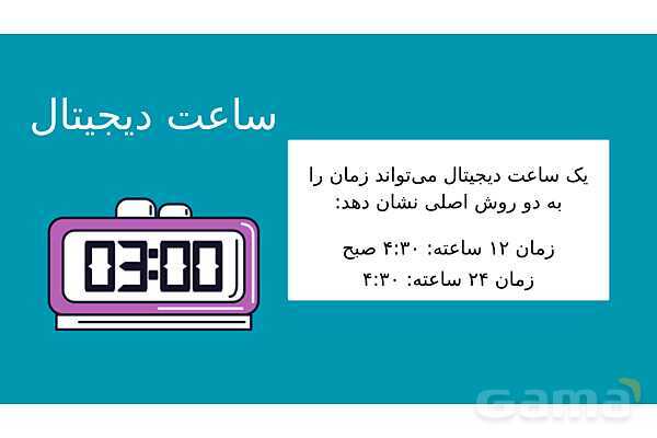 پاورپوینت آموزش خواندنِ ساعت 12 ساعته و 24 ساعته- پیش نمایش