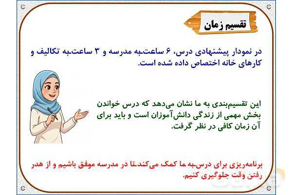 پاورپوینت مطالعات اجتماعی ششم دبستان | درس 13: برنامه‌ی روزانه‌ی متعادل- پیش نمایش
