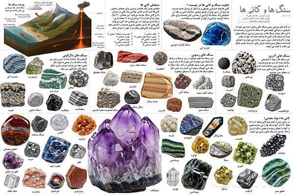 پوستر آموزشی سنگ ها و کانی ها علوم هشتم- پیش نمایش