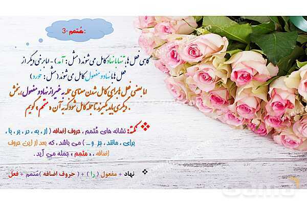 پاورپوینت دستور زبان و آرایه‌های ادبی فارسی ششم- پیش نمایش