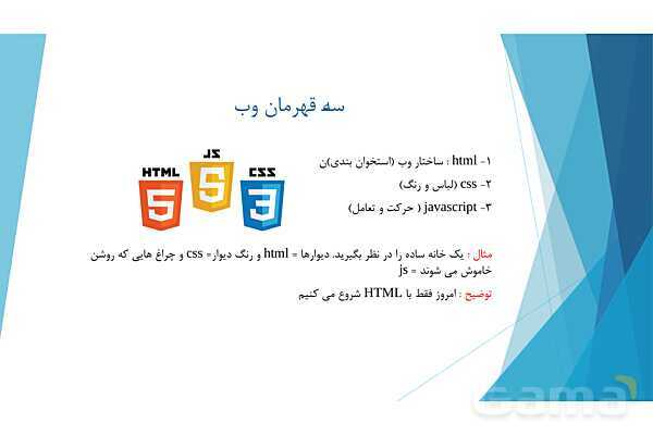 پاورپوینت آموزش پودمان دوم کتاب درسی طراح سایت | طراحی صفحات وب ایستا (html)- پیش نمایش