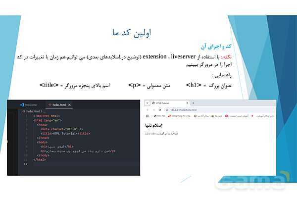 پاورپوینت آموزش پودمان دوم کتاب درسی طراح سایت | طراحی صفحات وب ایستا (html)- پیش نمایش