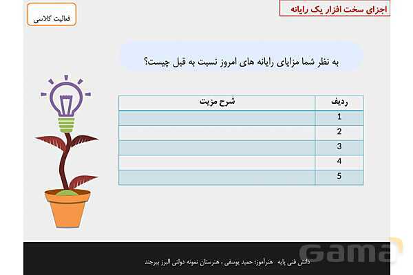 پاورپوینت پودمان 1 دانش فنی پایه رشته شبکه و نرم افزار | مفاهیم پایه سخت افزار و نرم افزار- پیش نمایش