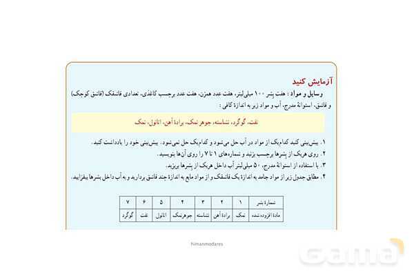 پاورپوینت سوالات متن کتاب علوم تجربی هفتم - پیش نمایش