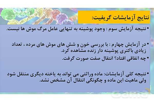 پاورپوینت خلاصه فصل 1 زیست شناسی دوازدهم؛ مولکول های اطلاعاتی- پیش نمایش
