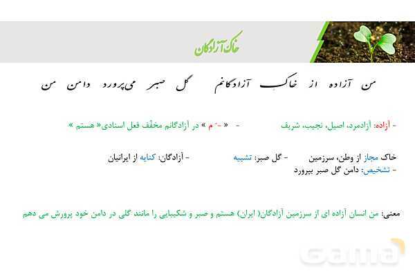 پاورپوینت فارسی دهم | درس 11: خاک آزادگان- پیش نمایش