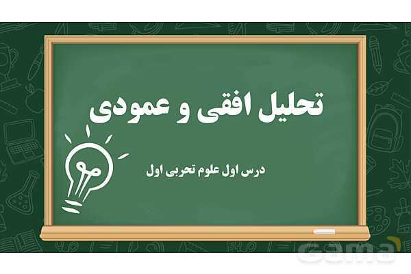 تحلیل افقی و عمودی درس اول علوم تجربی کلاس اول- پیش نمایش