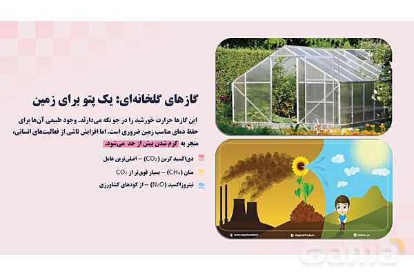 پاورپوینت پودمان 1: کنترل بهداشتی گازهای گلخانهای و تغییر اقلیم | درس کنترل بهداشت و ایمنی محیط مراکز پیش از دبستان- پیش نمایش