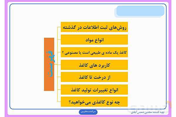 پاورپوینت درس دوم علوم ششم: سرگذشت دفتر من- پیش نمایش