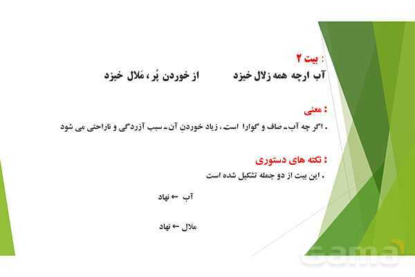 پاورپوینت درس 3 فارسی پایه ششم؛ شعر سخن- پیش نمایش