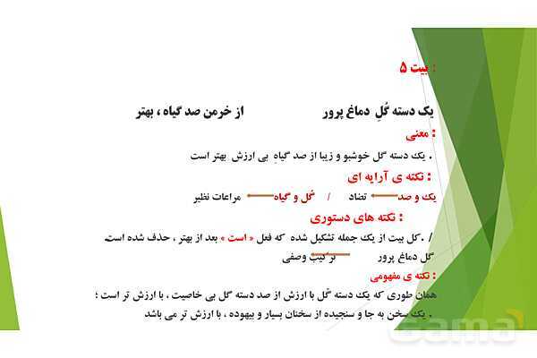 پاورپوینت درس 3 فارسی پایه ششم؛ شعر سخن- پیش نمایش