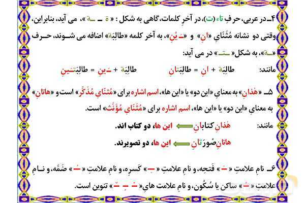 پاورپوینت درس 5 عربی هفتم چاپ 1404- پیش نمایش