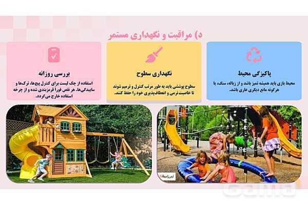 پاورپوینت پودمان 2: ایمنی وسایل بازی؛ کودکان سالم، اینده‌ای امن | درس کنترل بهداشت و ایمنی محیط مراکز پیش از دبستان- پیش نمایش