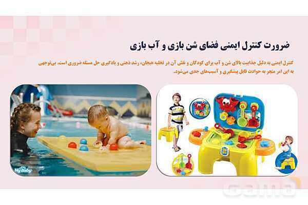 پاورپوینت پودمان 2: ایمنی فضای شن بازی و آب بازی | درس کنترل بهداشت و ایمنی محیط مراکز پیش از دبستان- پیش نمایش