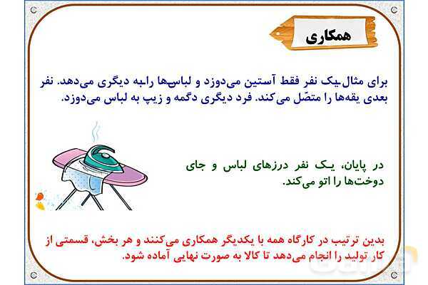 پاورپوینت مطالعات ششم | درس 16: لباس از تولید تا مصرف- پیش نمایش