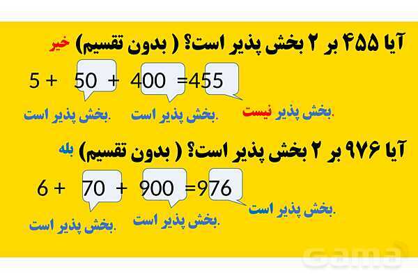 پاورپوینت بخش‌پذیری | ریاضی ششم- پیش نمایش