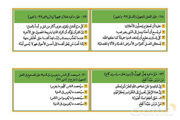 پاورپوینت تست عربی کنکور انسانی - پیش نمایش