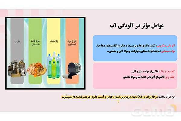 پاورپوینت پودمان 3: کنترل بهداشتی آب، فاضلاب و پسماند | درس کنترل بهداشت و ایمنی محیط مراکز پیش از دبستان- پیش نمایش