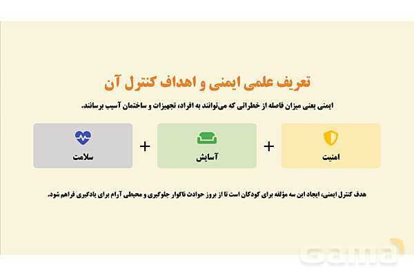 پاورپوینت پودمان 4: کنترل ایمنی فضای بسته مهدکودک‌ها | درس کنترل بهداشت و ایمنی محیط مراکز پیش از دبستان- پیش نمایش