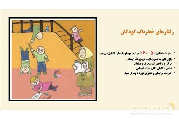 پاورپوینت پودمان 4: کنترل ایمنی فضای بسته مهدکودک‌ها | درس کنترل بهداشت و ایمنی محیط مراکز پیش از دبستان- پیش نمایش