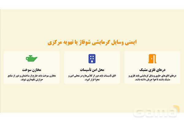 پاورپوینت پودمان 4: ایمنی سیستم‌های گرمایشی و سرمایشی | درس کنترل بهداشت و ایمنی محیط مراکز پیش از دبستان- پیش نمایش