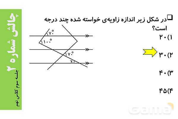 قدرمطلق جذر فرجه‌های زوج، خطوط موازی و مورب و پیدا کردن زاویه- پیش نمایش