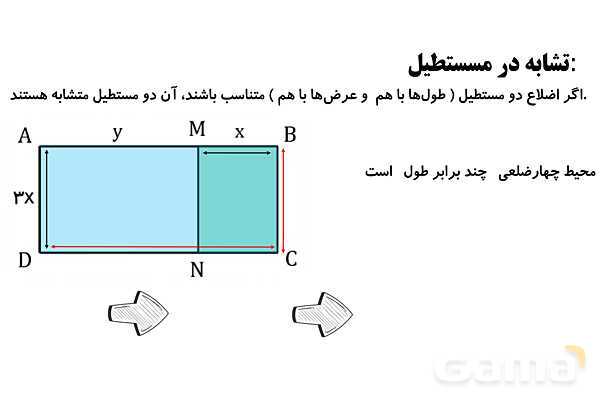 توان‌های صحیح و تشابه در مستطیل- پیش نمایش