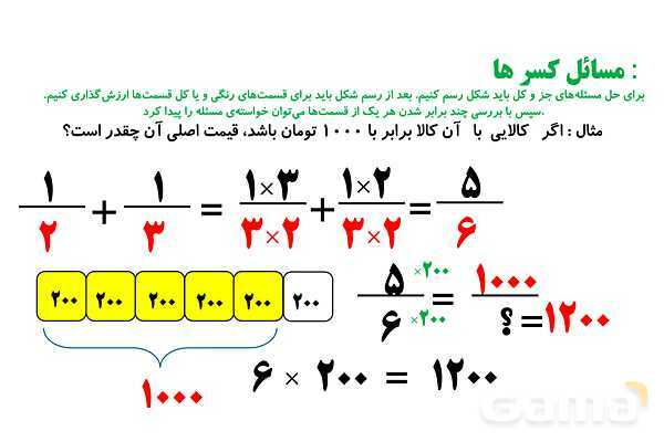 روش‌های سریع حل مسائل کسرها و تقسیم کسرها- پیش نمایش