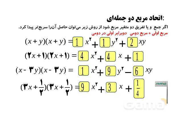 ساده کردن و تجزیه عبارت‌های جبری، فاکتورگیری و حذف پرانتز- پیش نمایش