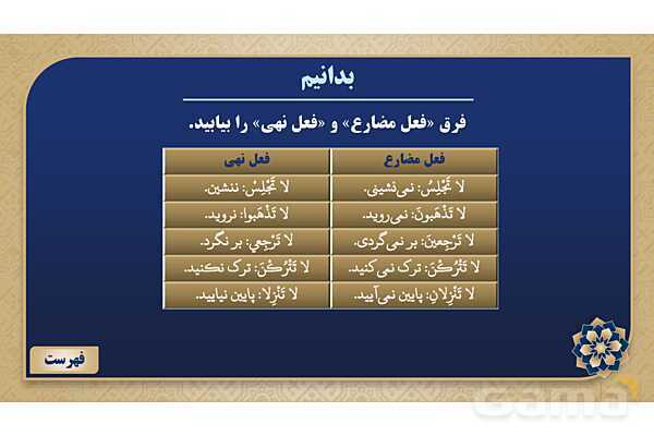 پاورپوینت درس ششم عربی پایه نهم چاپ 1404- پیش نمایش