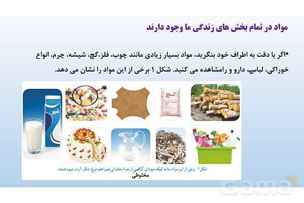 پاورپوینت فصل 3 علوم تجربی هفتم - اتم ها الفبای مواد- پیش نمایش