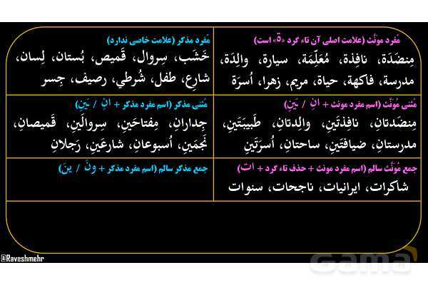 پاورپوینت عربی هفتم (5. جمع بندی مفرد، مثنی و جمع)- پیش نمایش
