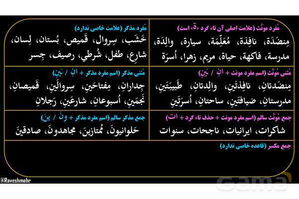 پاورپوینت عربی هفتم (5. جمع بندی مفرد، مثنی و جمع)- پیش نمایش