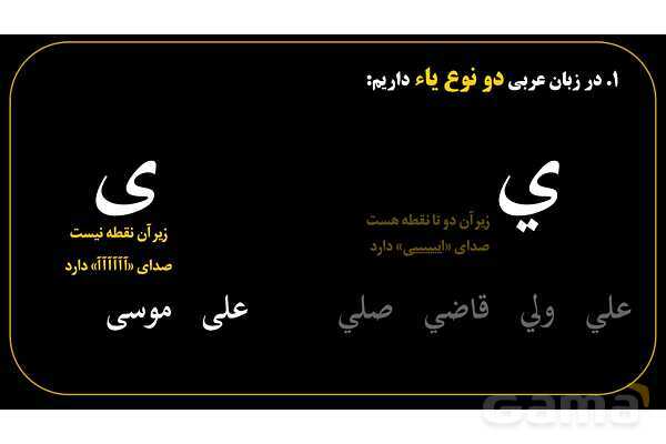 پاورپوینت عربی هفتم (6. چند نکته نگارشی مهم)- پیش نمایش