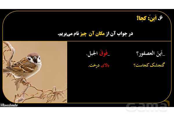 پاورپوینت عربی هفتم (16. کلمه پرسشی «اَین»)- پیش نمایش