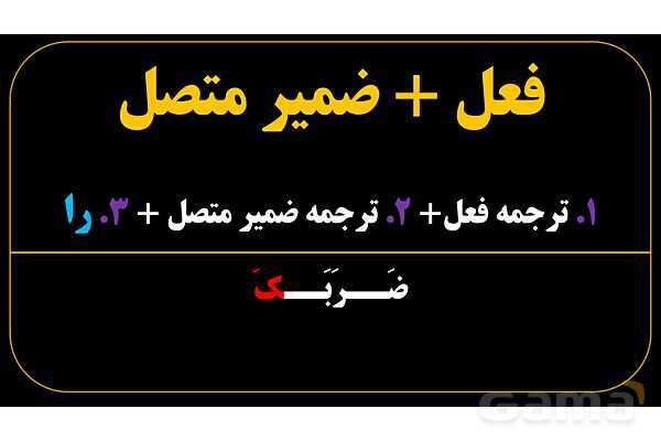 پاورپوینت عربی هفتم (25. فعل   ضمیر متصل)- پیش نمایش