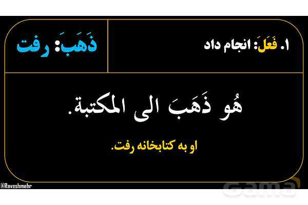 پاورپوینت عربی هفتم (28. مثال‌های فعل ماضی و منفی آن)- پیش نمایش
