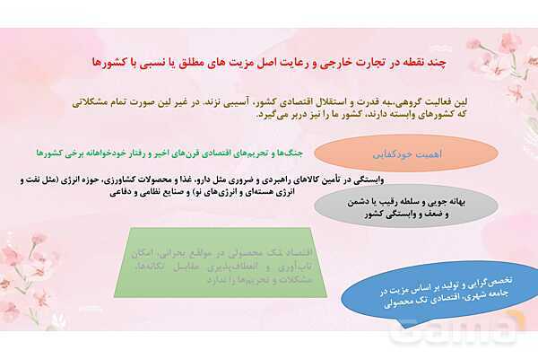 پاورپوینت آموزشی درس 7 اقتصاد (تجارت بین الملل)- پیش نمایش