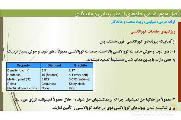 پاورپوینت اکسیژن و سیلیسم دو عنصر فراوان در پوسته زمین  | فصل سوم شیمی 12 ام- پیش نمایش
