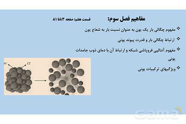 پاورپوینت چگالی بار یک یون | فصل سوم شیمی 12 ام- پیش نمایش
